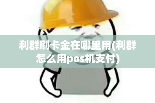 利群刷卡金在哪里用(利群怎么用pos机支付) 利群刷卡金在哪里用(利群怎么用pos机支付)