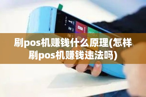 刷pos机赚钱什么原理(怎样刷pos机赚钱违法吗)