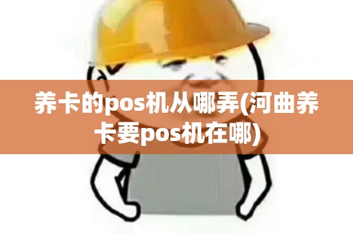 养卡的pos机从哪弄(河曲养卡要pos机在哪)
