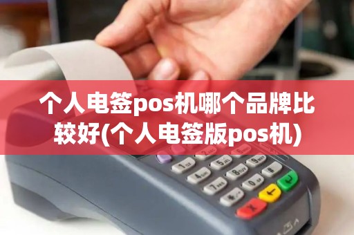 个人电签pos机哪个品牌比较好(个人电签版pos机)