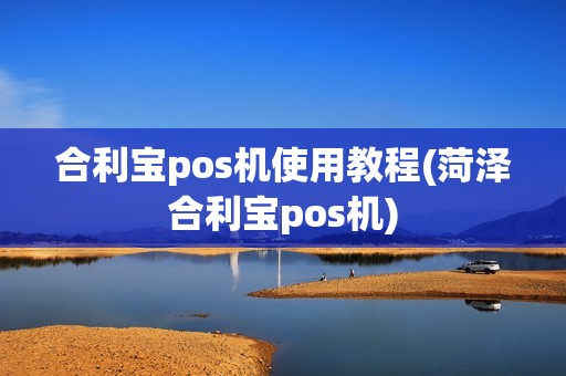 合利宝pos机使用教程(菏泽合利宝pos机)