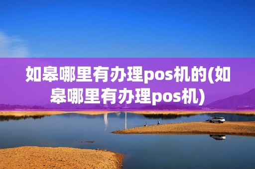 如皋哪里有办理pos机的(如皋哪里有办理pos机)