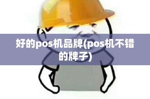 好的pos机品牌(pos机不错的牌子)