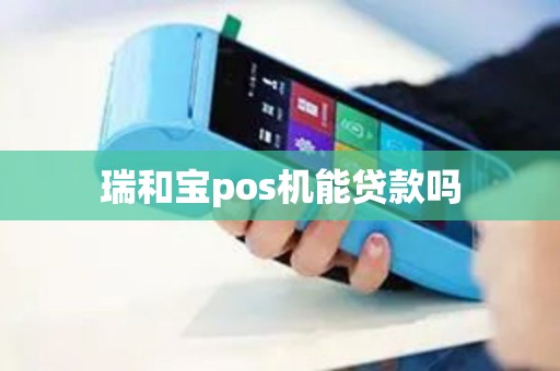 瑞和宝pos机能贷款吗