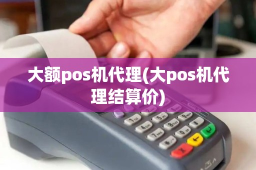 大额pos机代理(大pos机代理结算价)