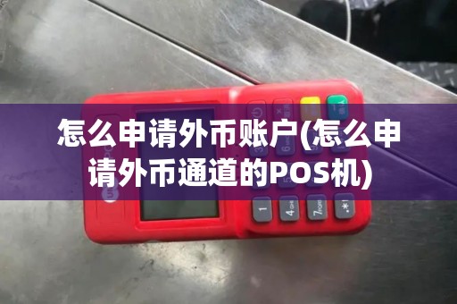 怎么申请外币账户(怎么申请外币通道的POS机)