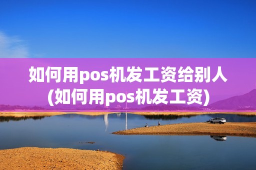 如何用pos机发工资给别人(如何用pos机发工资)