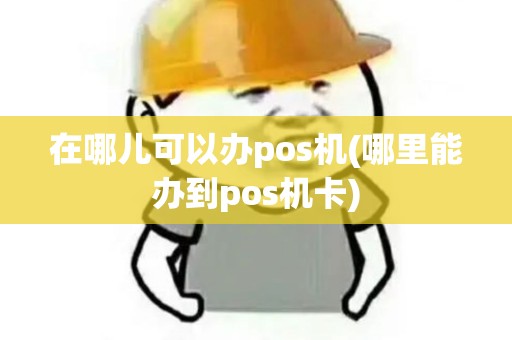 在哪儿可以办pos机(哪里能办到pos机卡)
