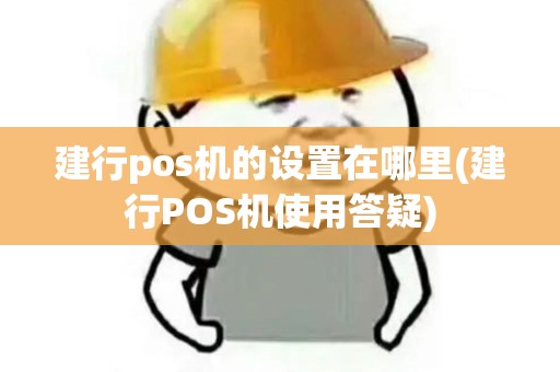 建行pos机的设置在哪里(建行POS机使用答疑)