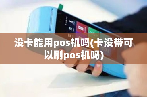 没卡能用pos机吗(卡没带可以刷pos机吗)