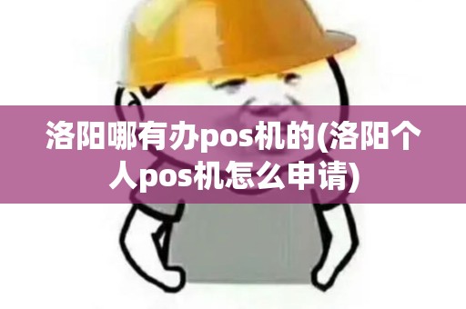 洛阳哪有办pos机的(洛阳个人pos机怎么申请)