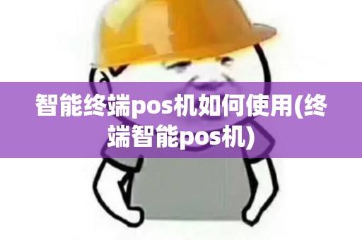 智能终端pos机如何使用(终端智能pos机)