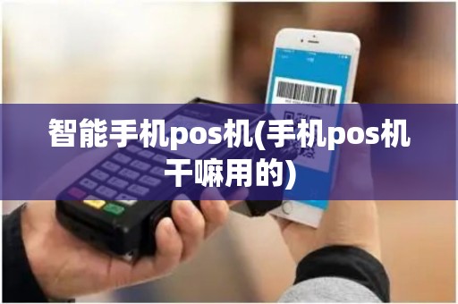 智能手机pos机(手机pos机干嘛用的)