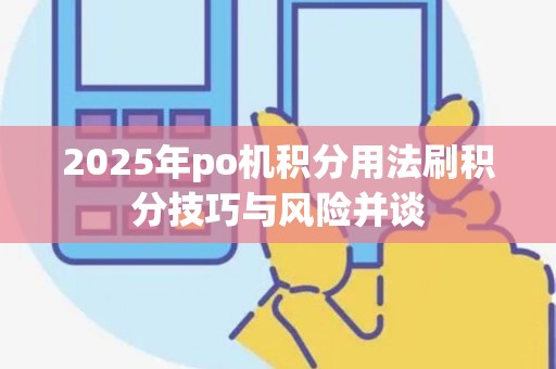 2025年po机积分用法刷积分技巧与风险并谈