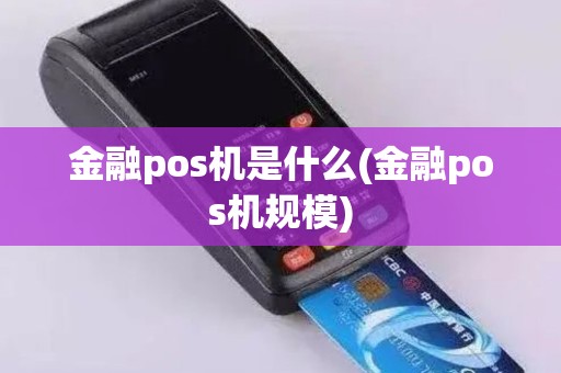 金融pos机是什么(金融pos机规模)