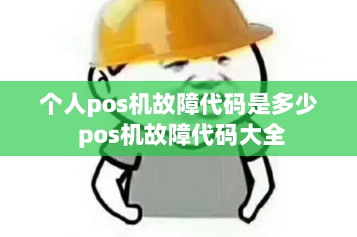 个人pos机故障代码是多少 pos机故障代码大全
