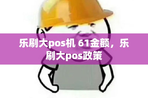 乐刷大pos机 61金额，乐刷大pos政策