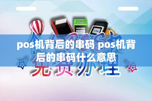 pos机背后的串码 pos机背后的串码什么意思