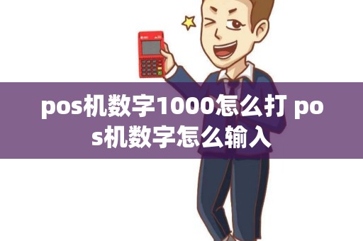 pos机数字1000怎么打 pos机数字怎么输入