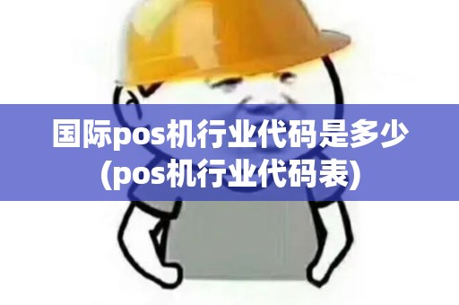 国际pos机行业代码是多少(pos机行业代码表)