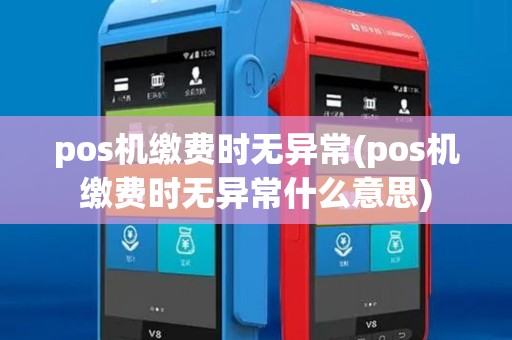pos机缴费时无异常(pos机缴费时无异常什么意思)