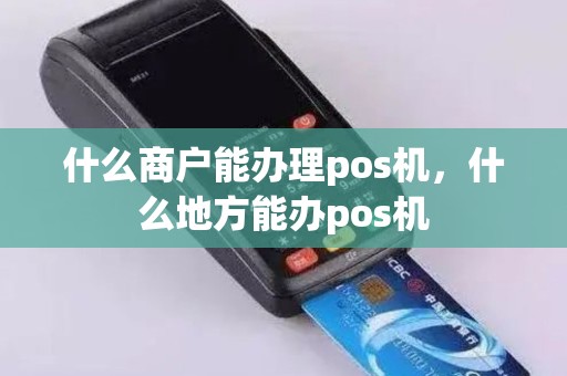 什么商户能办理pos机，什么地方能办pos机