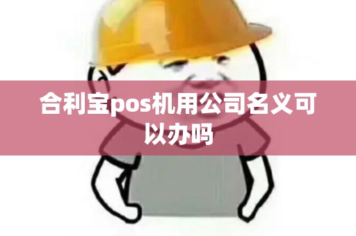 合利宝pos机用公司名义可以办吗