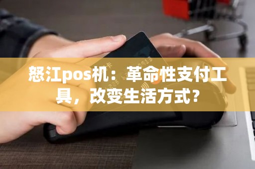 怒江pos机：革命性支付工具，改变生活方式？