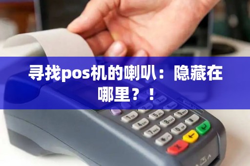 寻找pos机的喇叭：隐藏在哪里？！