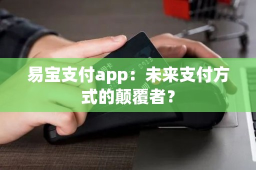 易宝支付app：未来支付方式的颠覆者？