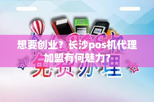 想要创业？长沙pos机代理加盟有何魅力？