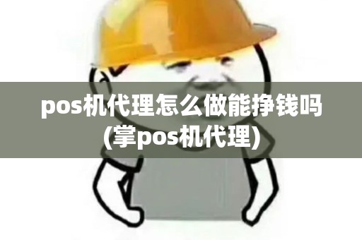pos机代理怎么做能挣钱吗(掌pos机代理)