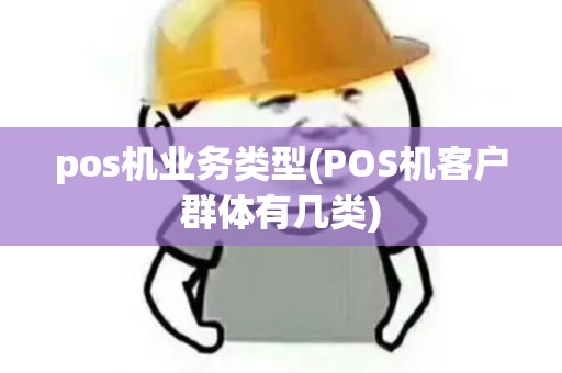 pos机业务类型(POS机客户群体有几类)