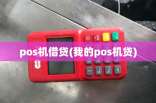 pos机借贷(我的pos机贷)