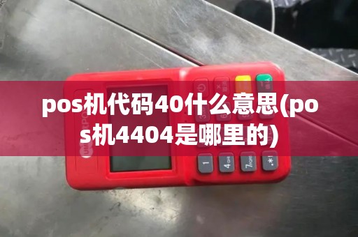 pos机代码40什么意思(pos机4404是哪里的)