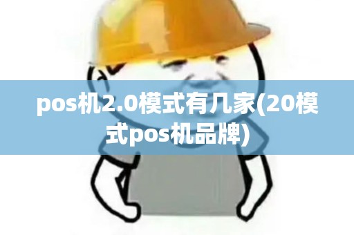 pos机2.0模式有几家(20模式pos机品牌)