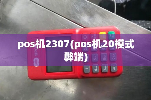 pos机2307(pos机20模式弊端)