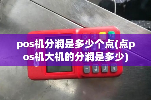 pos机分润是多少个点(点pos机大机的分润是多少)