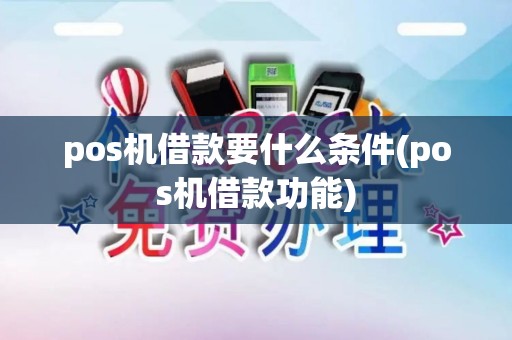 pos机借款要什么条件(pos机借款功能)