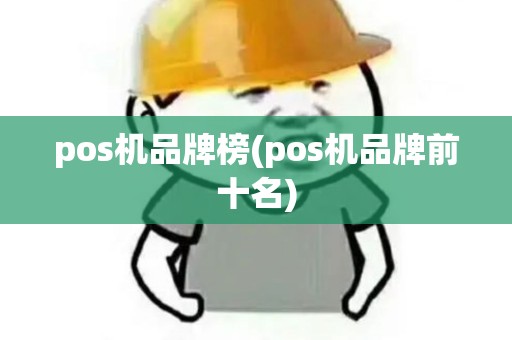 pos机品牌榜(pos机品牌前十名)