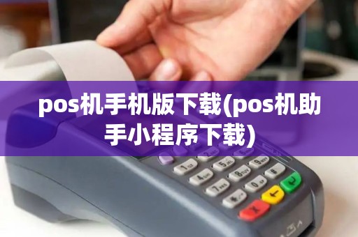 pos机手机版下载(pos机助手小程序下载)