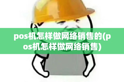 pos机怎样做网络销售的(pos机怎样做网络销售)