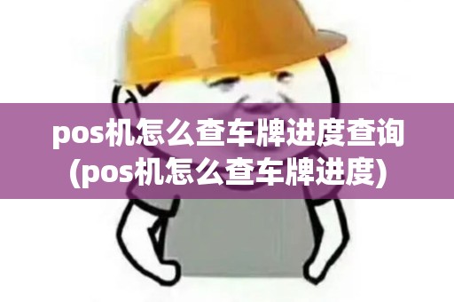 pos机怎么查车牌进度查询(pos机怎么查车牌进度)