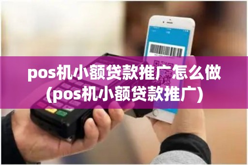 pos机小额贷款推广怎么做(pos机小额贷款推广)