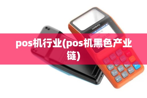 pos机行业(pos机黑色产业链)
