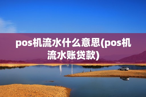 pos机流水什么意思(pos机流水账贷款) pos机流水什么意思(pos机流水账贷款)