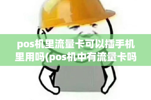pos机里流量卡可以插手机里用吗(pos机中有流量卡吗)