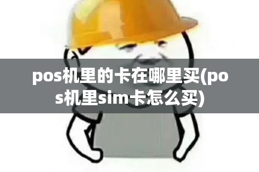 pos机里的卡在哪里买(pos机里sim卡怎么买)
