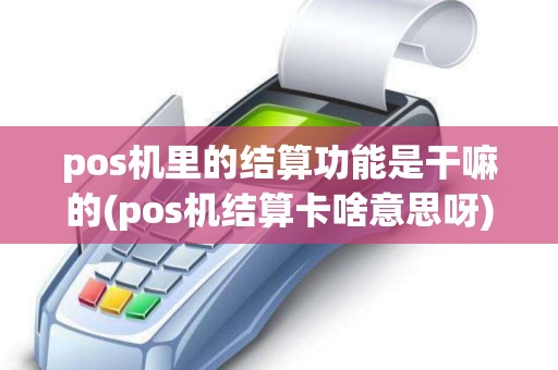 pos机里的结算功能是干嘛的(pos机结算卡啥意思呀)
