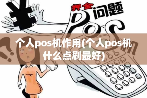 个人pos机作用(个人pos机什么点刷最好)